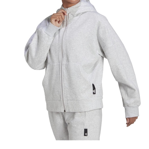 ADIDAS Fleece Jogger and Full Zip Hoodie Set - Picture 5 of 5